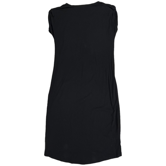 Splendid size medium thin solid black short sleeve midi dress, scoop neck, EUC - Picture 11 of 16